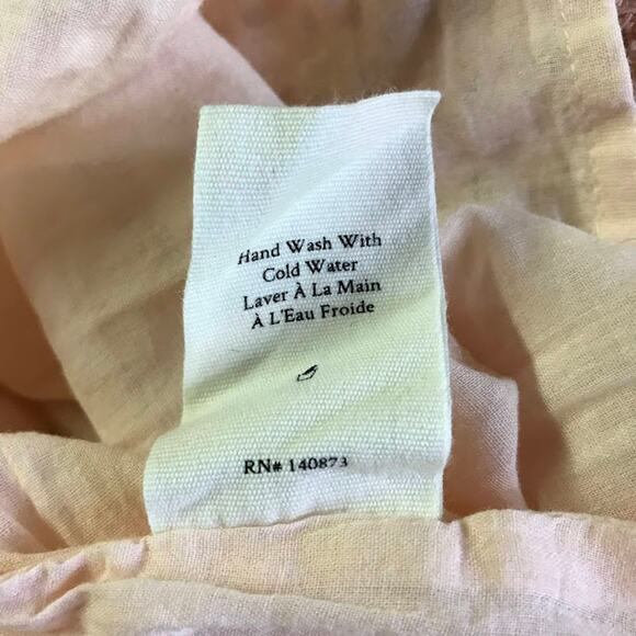 LoveShackFancy Pink Cressida Dress P/00 Cascade Ruffle V-Neck Eyelets Flutter - Picture 5 of 6